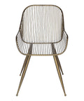 Antique Gold Metal Accent Chair E77279