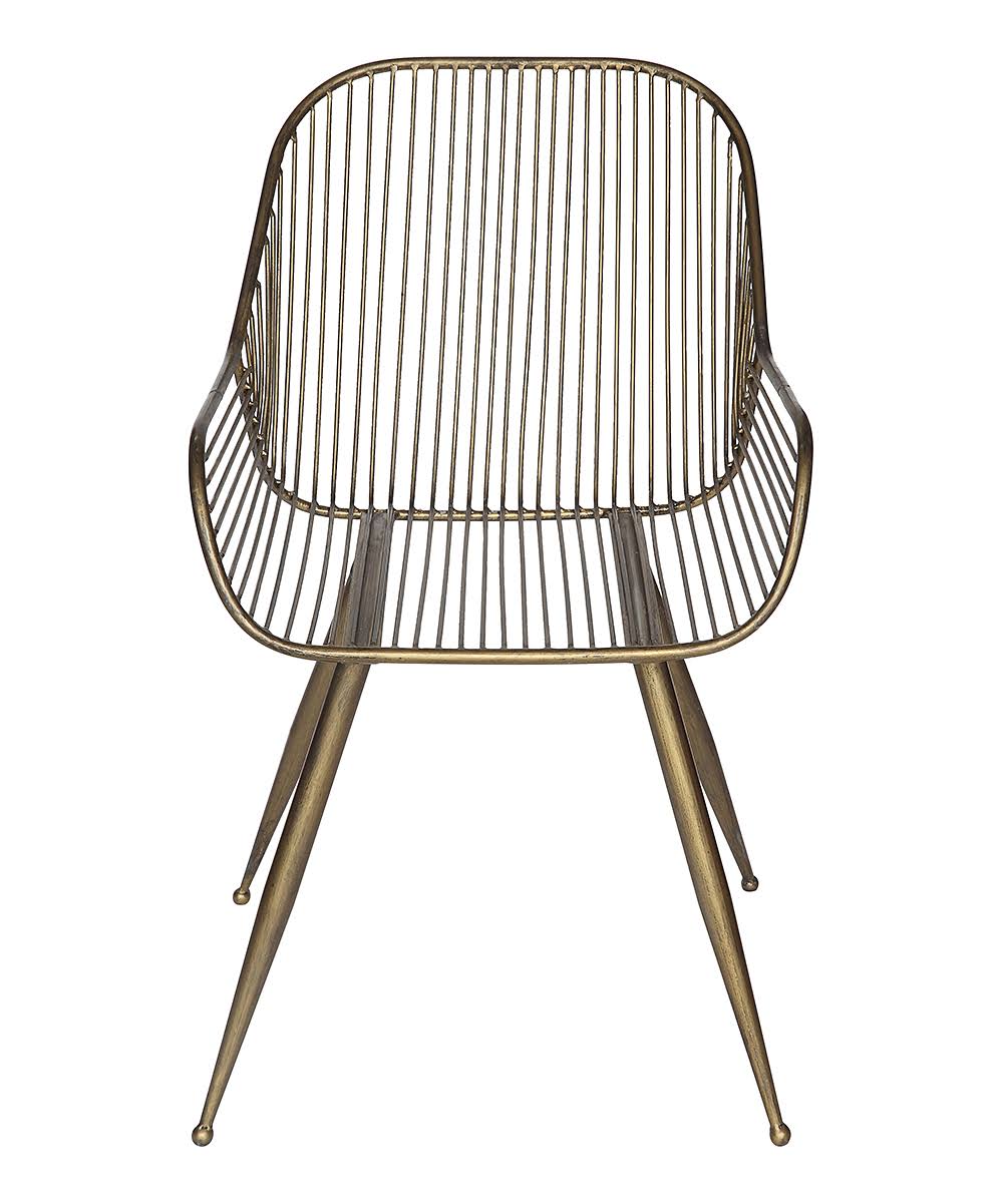 Antique Gold Metal Accent Chair E77279