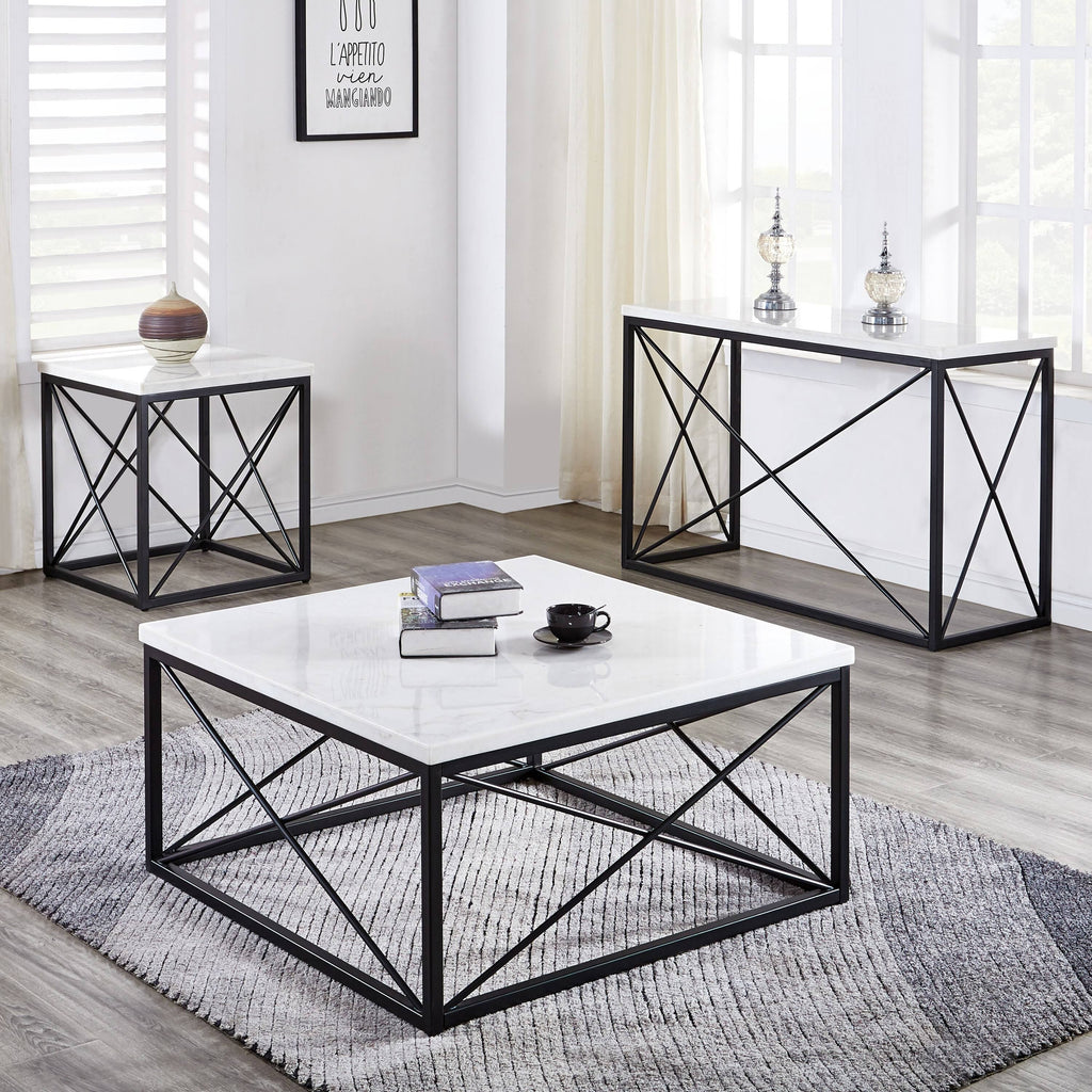 White Marble Sofa Table F86116