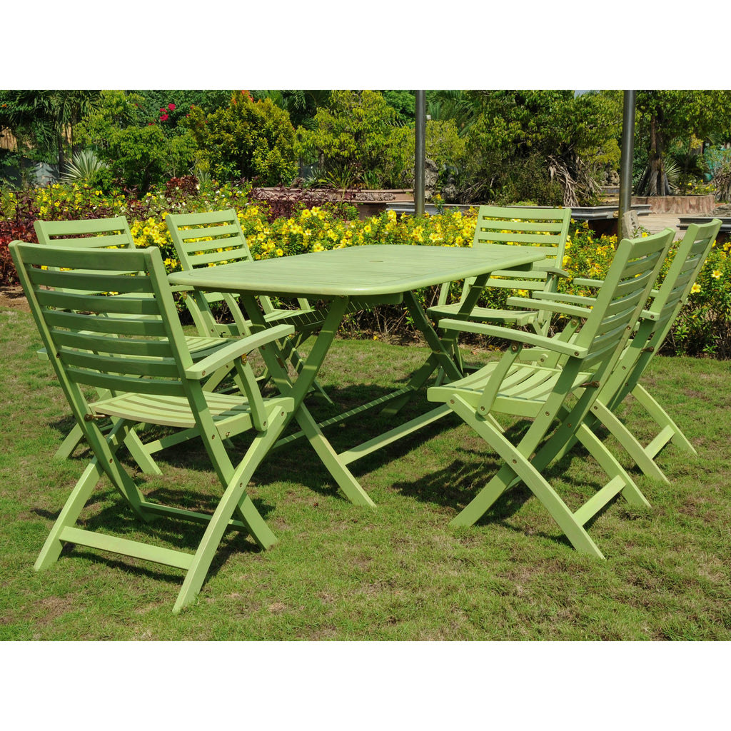 Acacia Wood 7-Piece Patio Set D89083