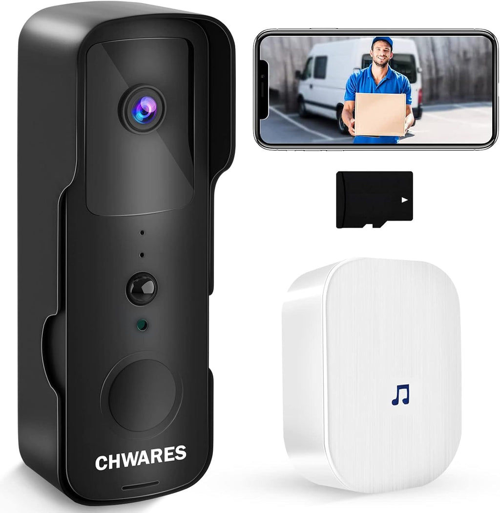 White 1080P HD Video Doorbell Camera with Chime B983178