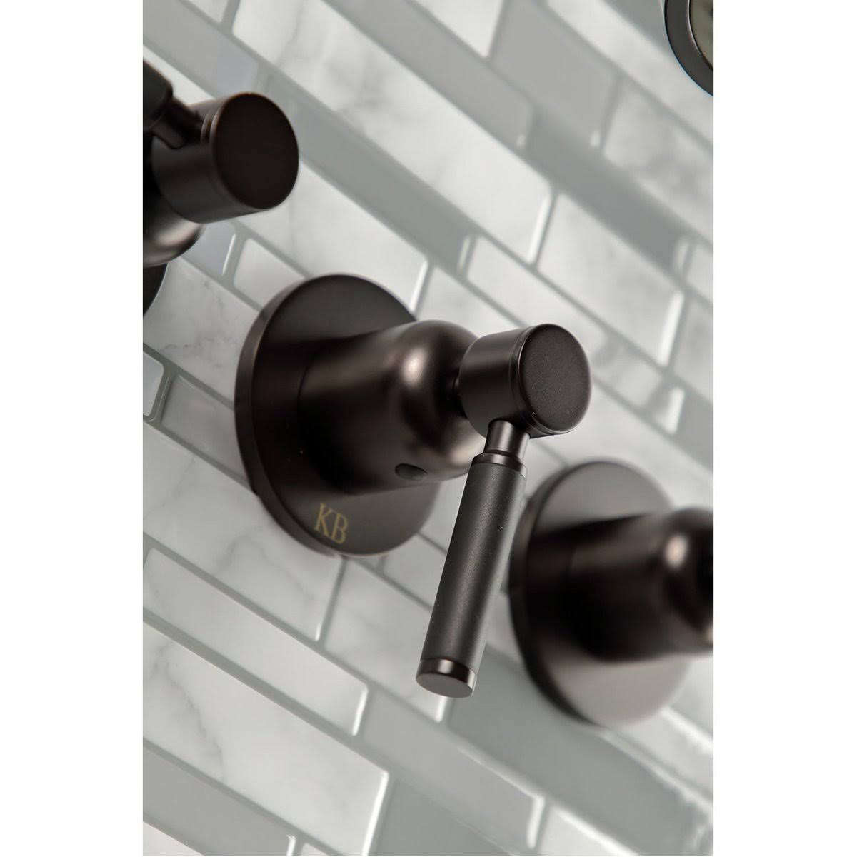 Polished Brass Three-Handle Tub and Shower Faucet F245