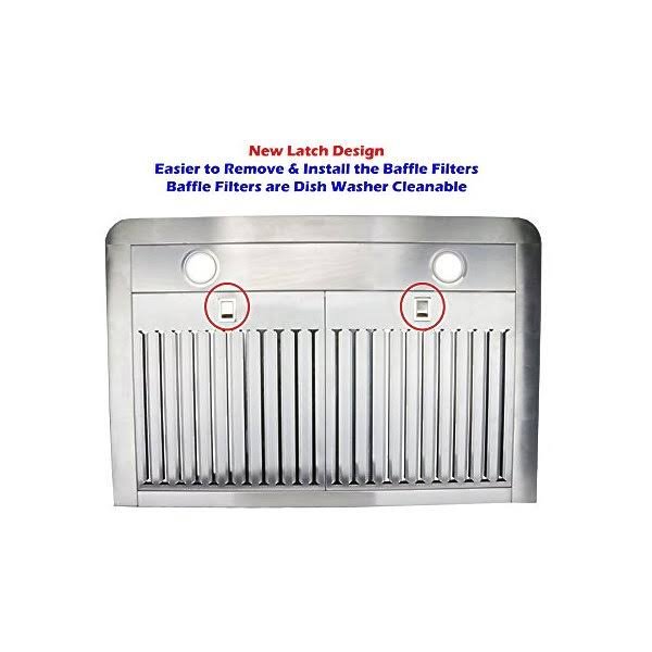 Stainless Steel Under Cabinet Range Hood with 2 LED Lights J378198
