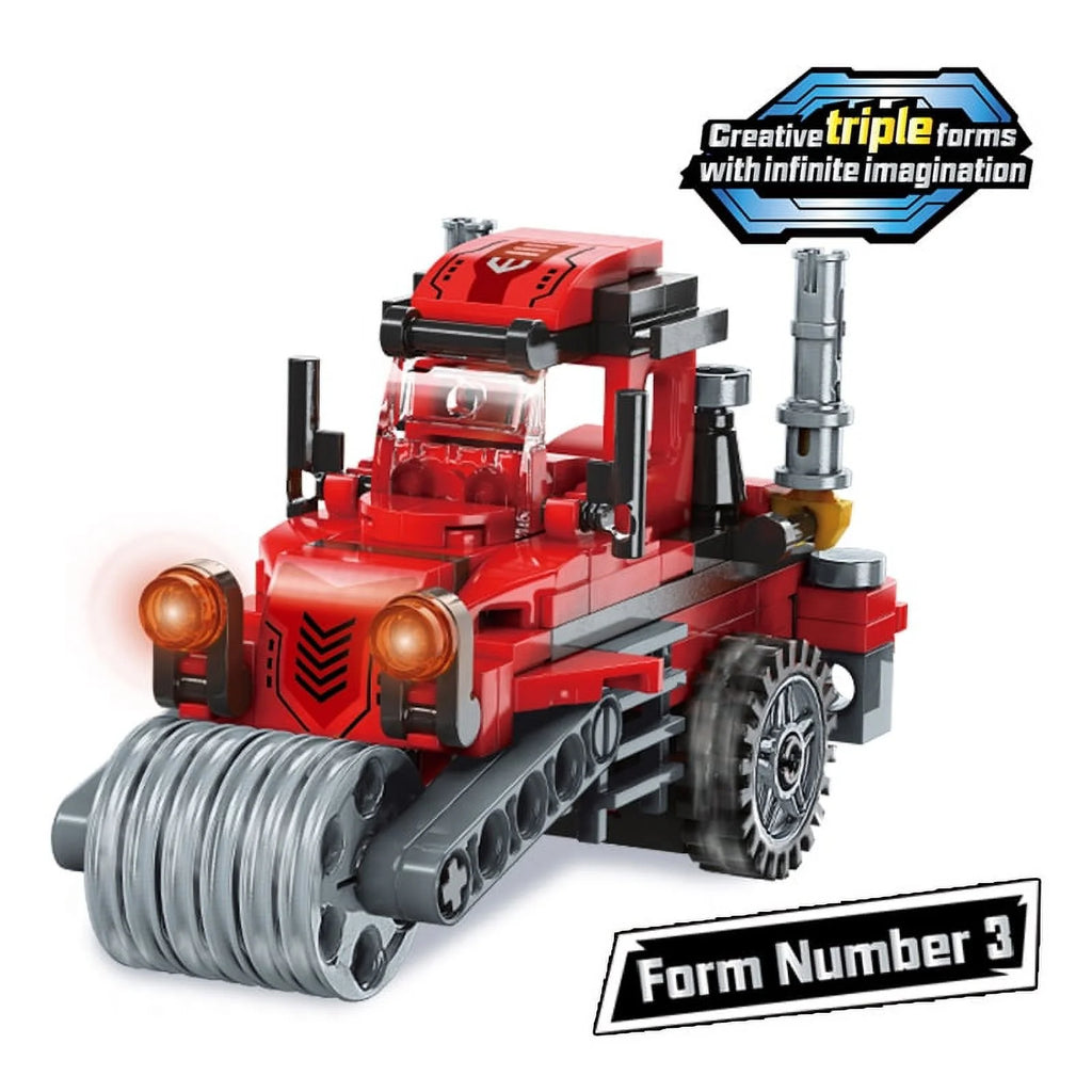 3in1 City Train Building Blocks Motorcycle Road Roller Bricks DIY Toys M351119