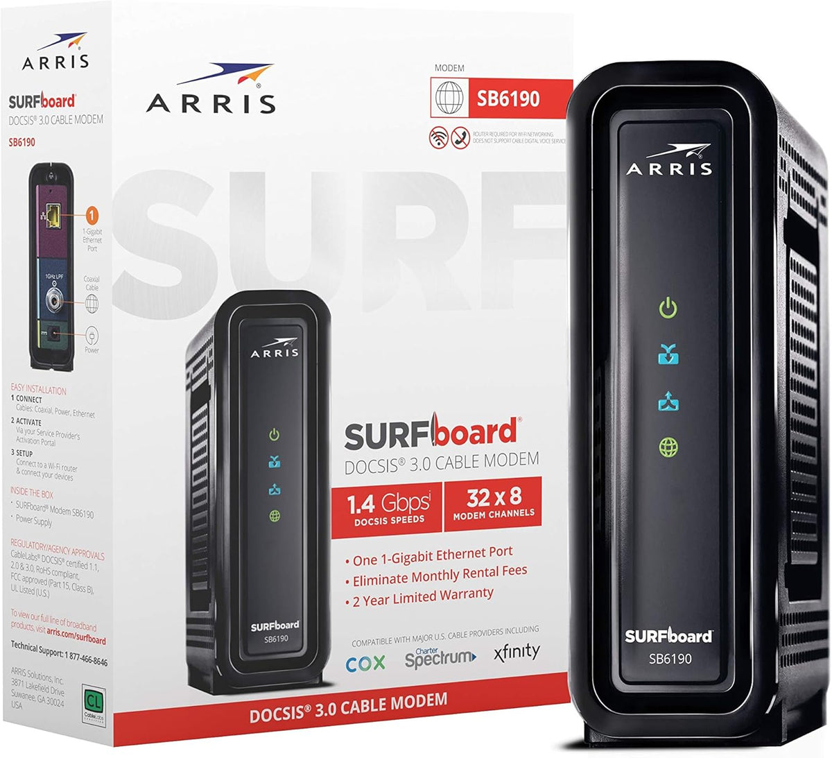 DOCSIS 3.0 Cable Modem (Black) D87074