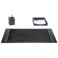 Black Crocodile Embossed Leather 3-Piece Desk Set T17130
