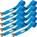 Classic Blue 4 Inch x 30 Foot 10 Pack Winch Strap with Flat Hook B166048