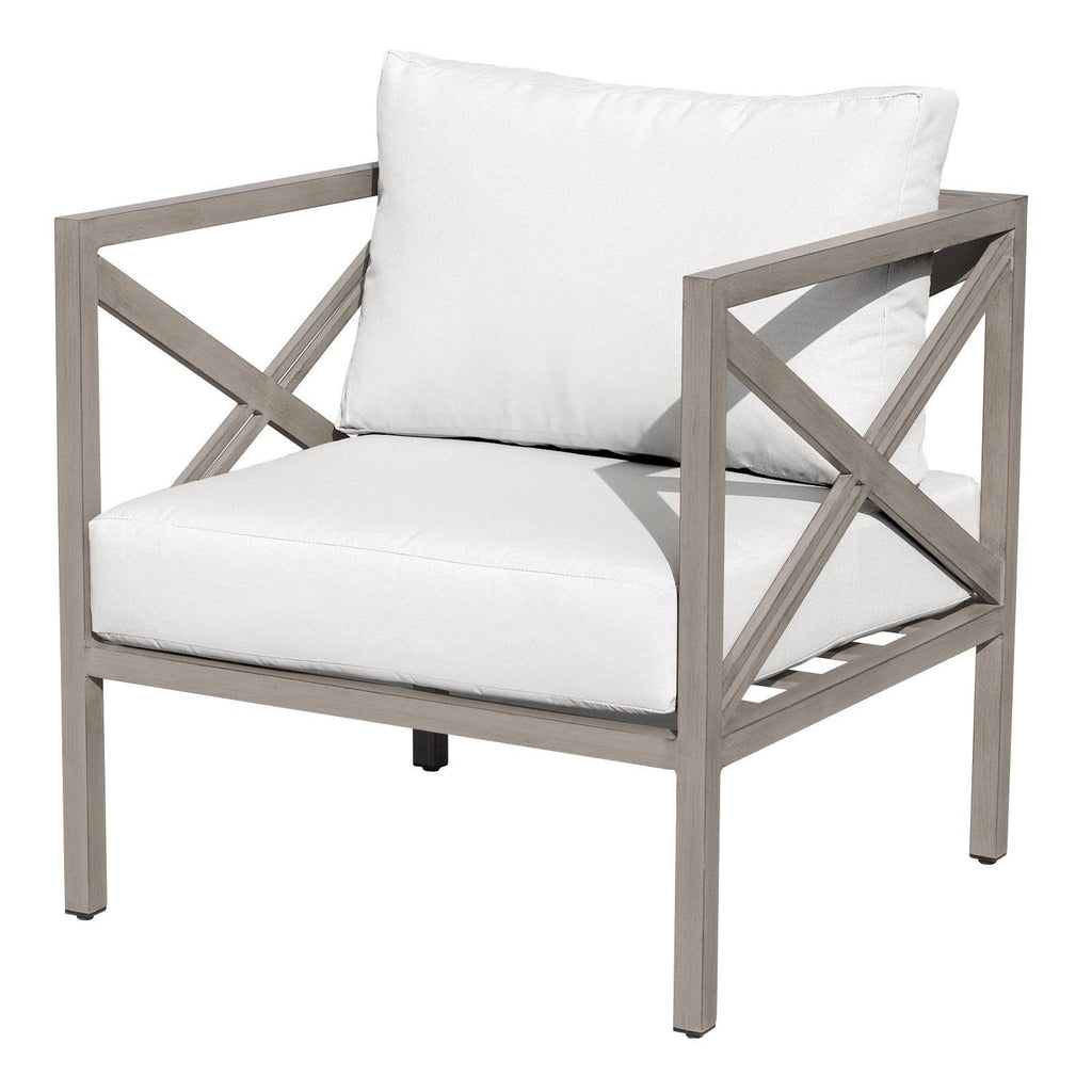 White Aluminum Club Chair V527523