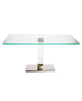 Glass Rectangular Cake Stand with Acrylic Stem B954403