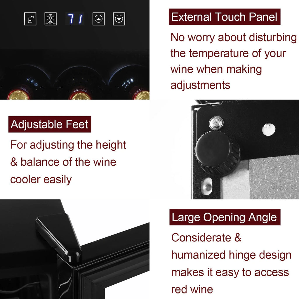 Black 34 Bottle Electronic Wine Cabinet X803