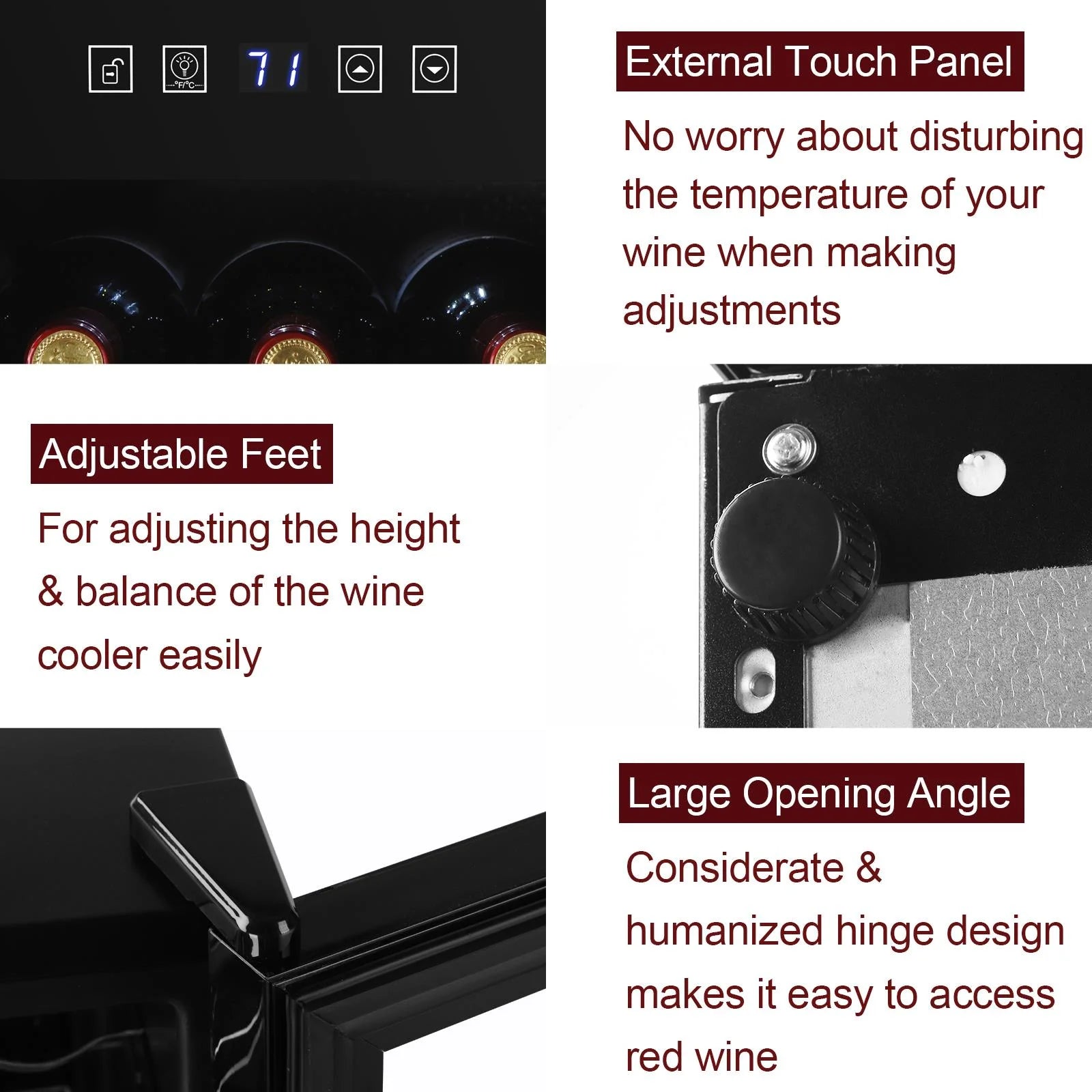 Black 34 Bottle Electronic Wine Cabinet X803