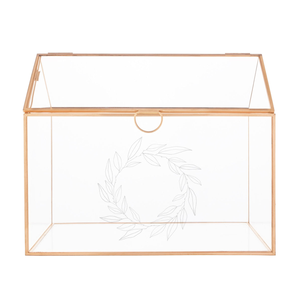 Glass Terrarium Card Holder, Rose Gold T336302