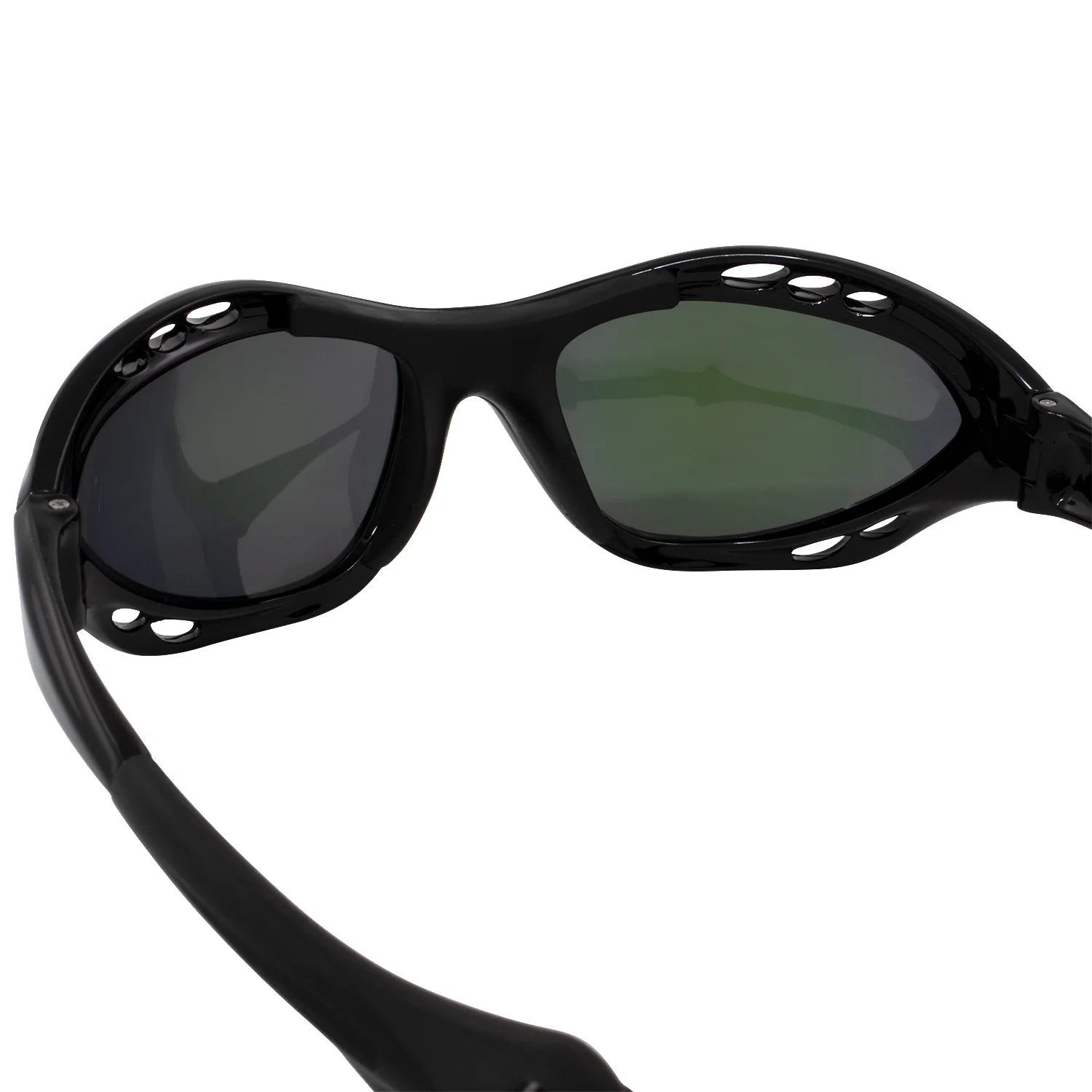2 Pairs Padded Polarized Sunglasses w/Strap Silver w/Smoke Lens Black w/Pink Mirror Lens H47947