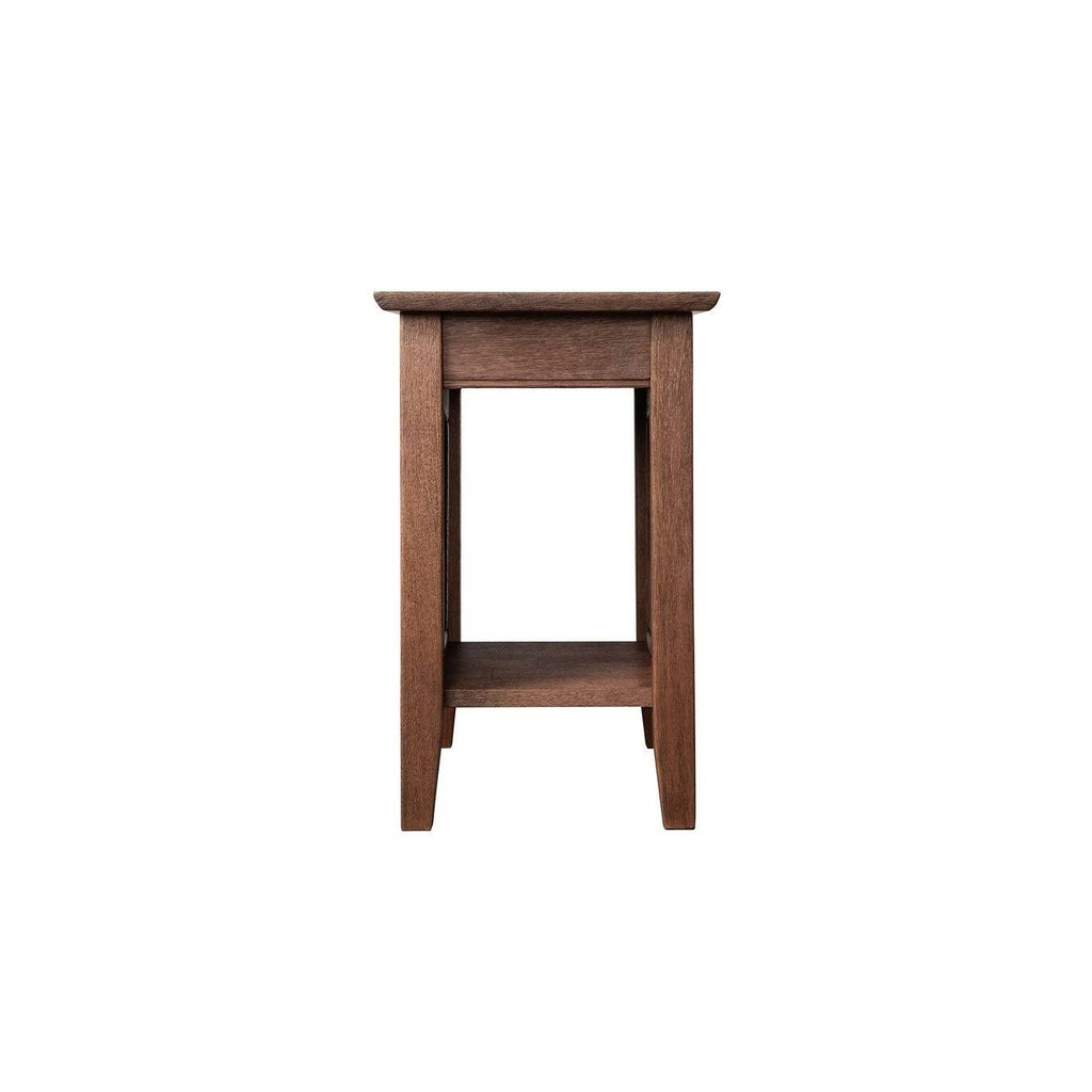 Burnt Amber Chair Side Table with Charger A79082