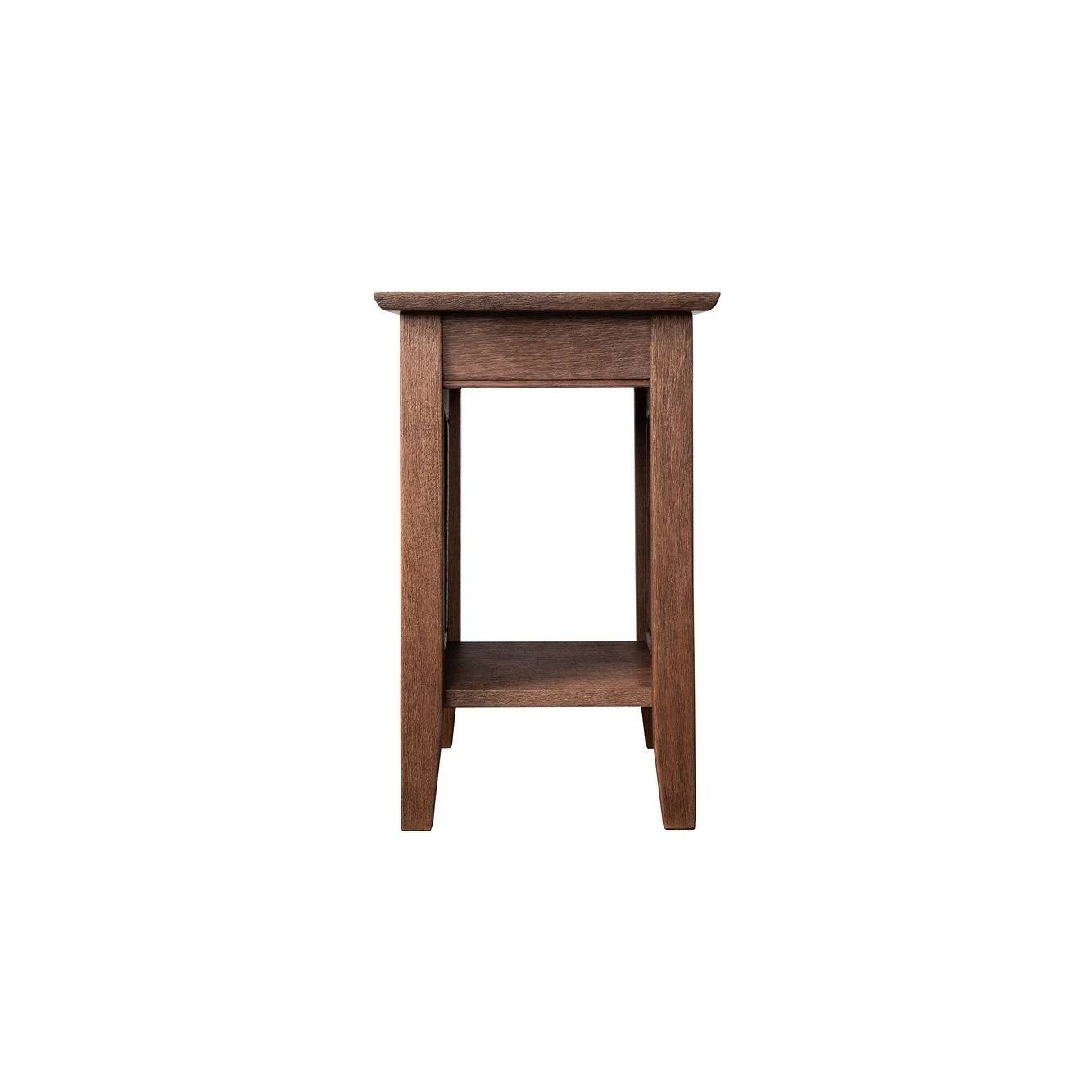 Burnt Amber Chair Side Table with Charger A79082