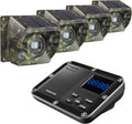 Solar Driveway Alarm Wireless Outdoor Motion Sensor Detector System with Rechargeable Battery Weatherproof Mute Mode 1&4-Camouflage U36827