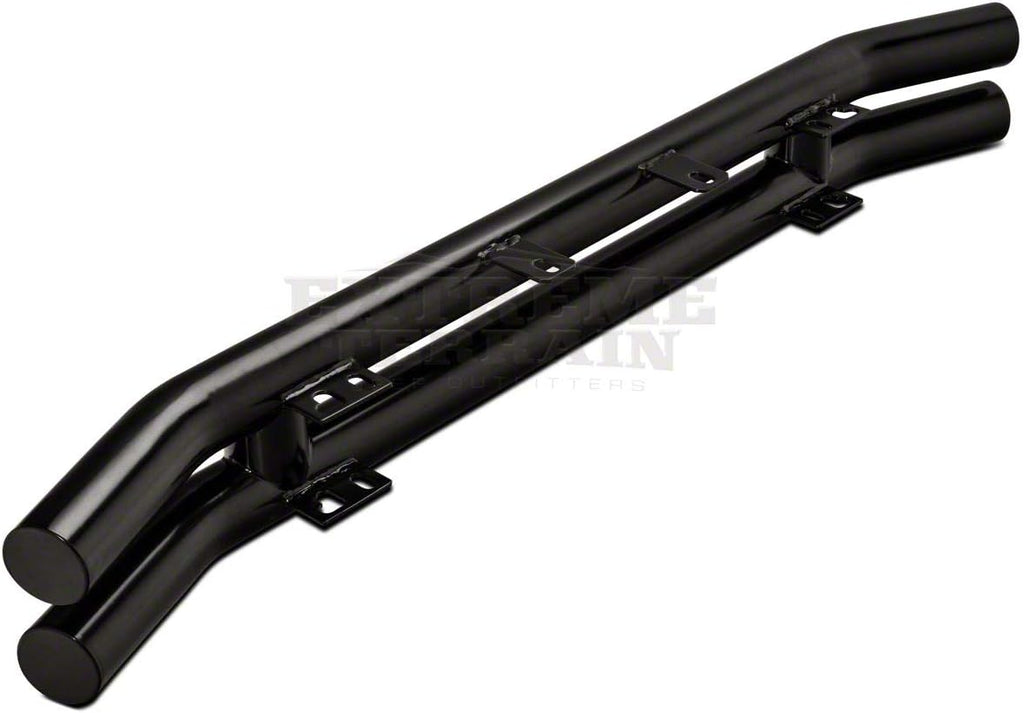 Gloss Black Double Tubular Front Bumper P98899