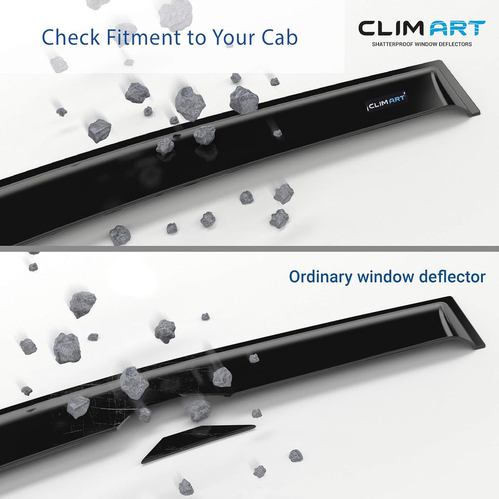 Dark Smoke In-Channel Window Deflectors for Ford F150 Regular Cab, Pack of 2 C627022