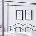 Queen Canopy Bed Charcoal Gray K95223