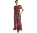 Sequin Godet Gown, Size Reg 12, Dark Rose O370