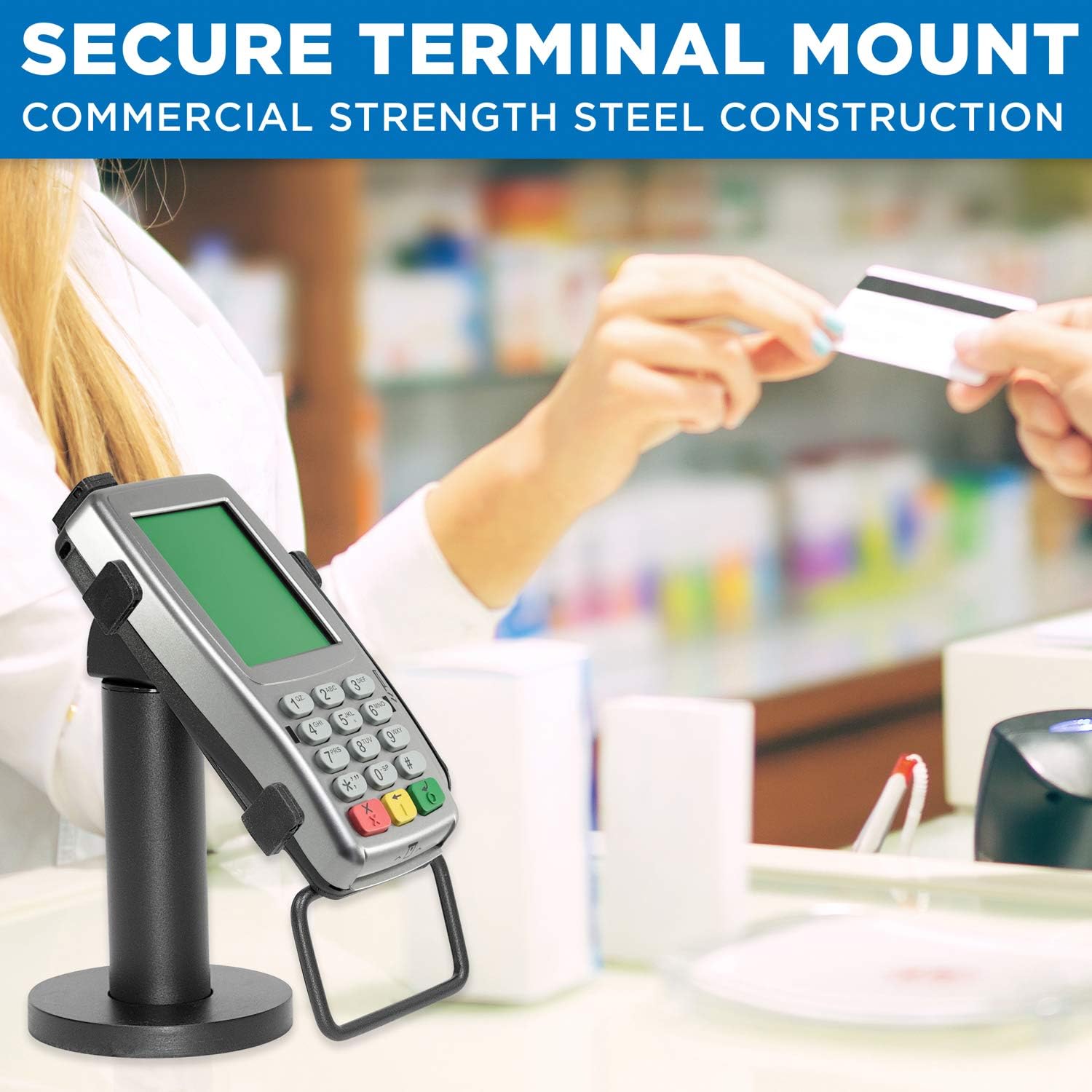 7 Pole Credit Card POS Terminal Stand Pack of 2 P712390