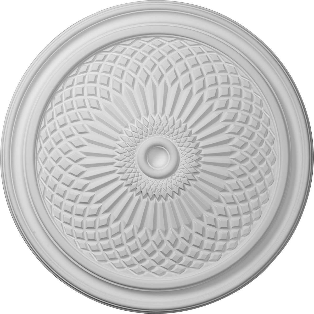 22x22OD x 1 3/4x22P Hand-Painted Jet Black Ceiling Medallion F6422