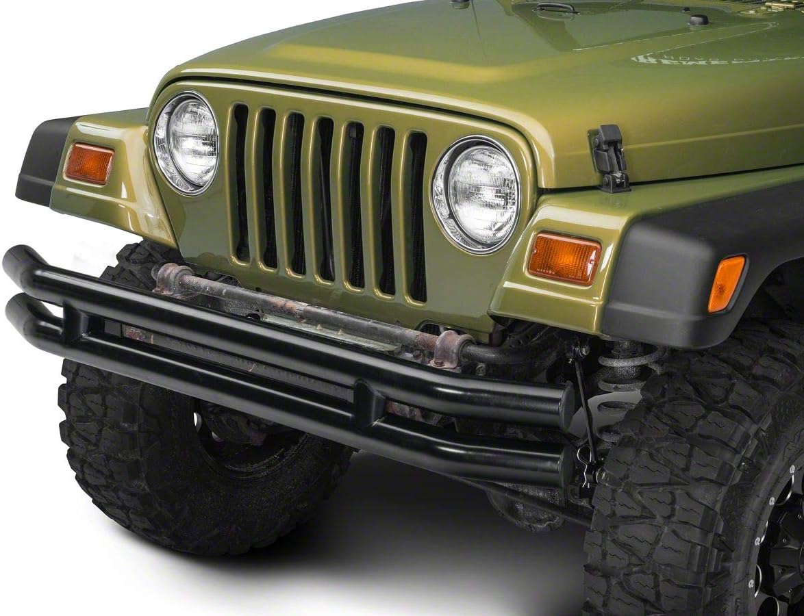 Gloss Black Double Tubular Front Bumper P98899