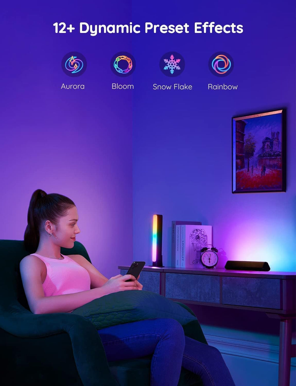 Smart LED Light Bars with WiFi TV Backlights, Pack of 2 Z20662