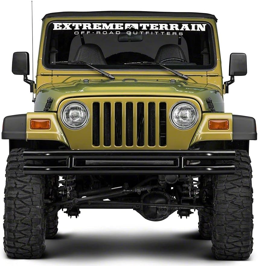 Gloss Black Double Tubular Front Bumper P98899
