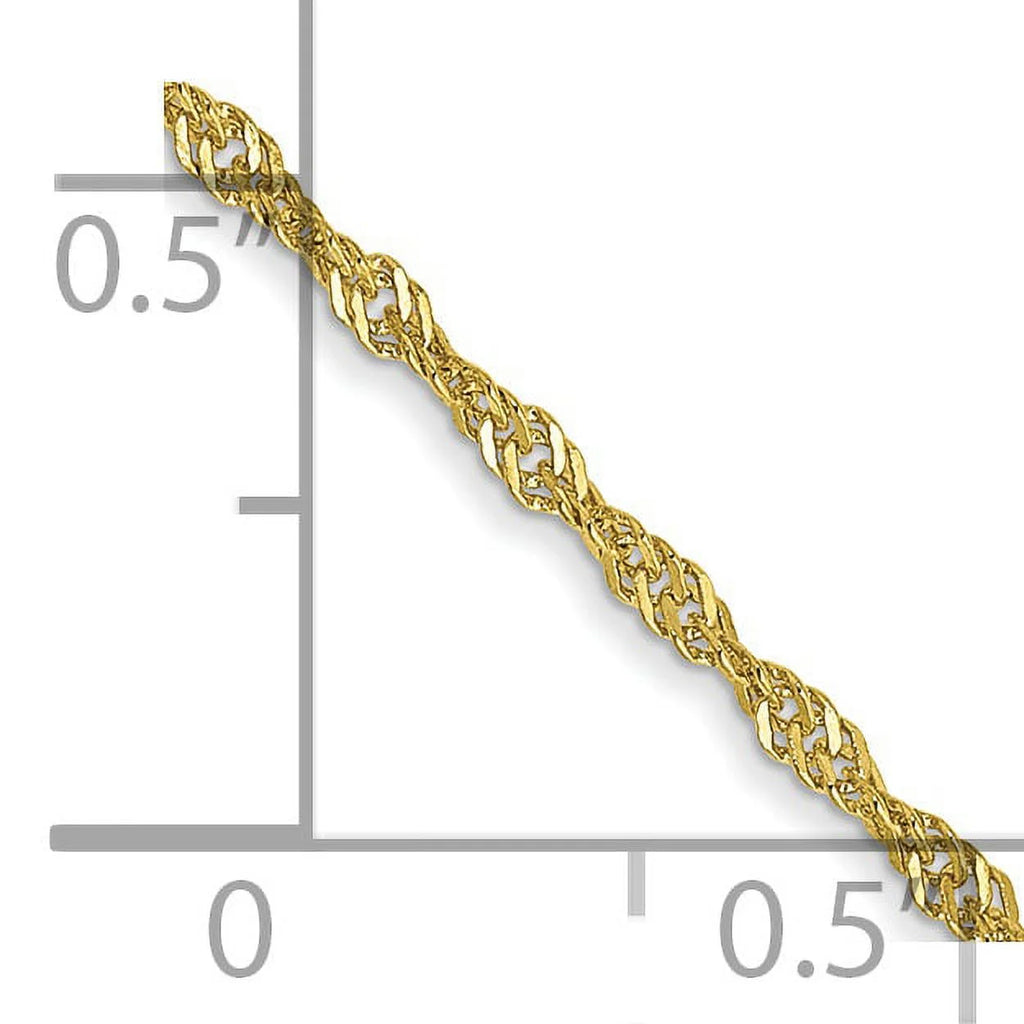 10K Yellow Gold 1.4mm Singapore Chain I3937