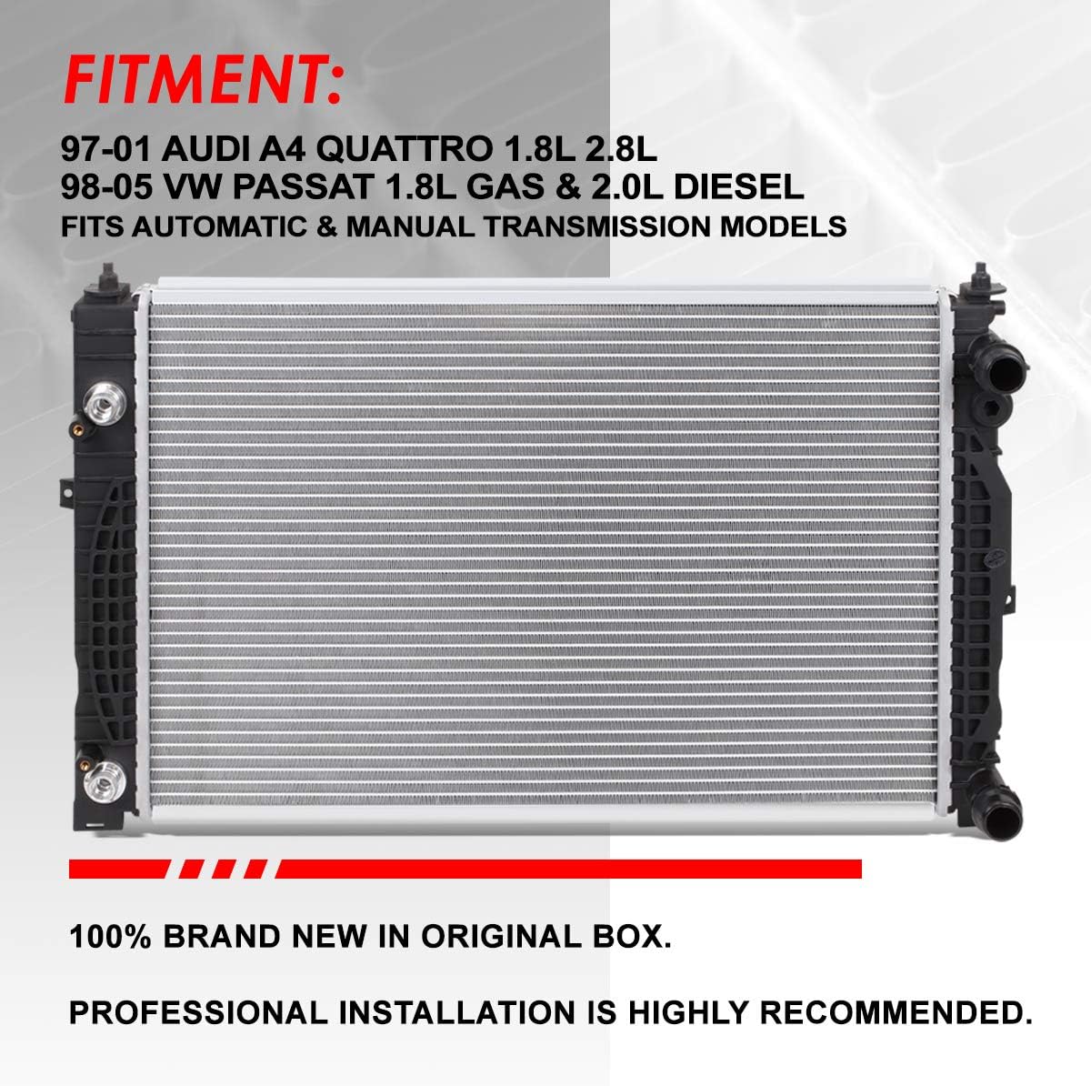 2-Row Aluminum Cooling Radiator T943