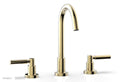 Three Hole High Spout Widespread Bathroom Faucet with Lever Handles Q104137