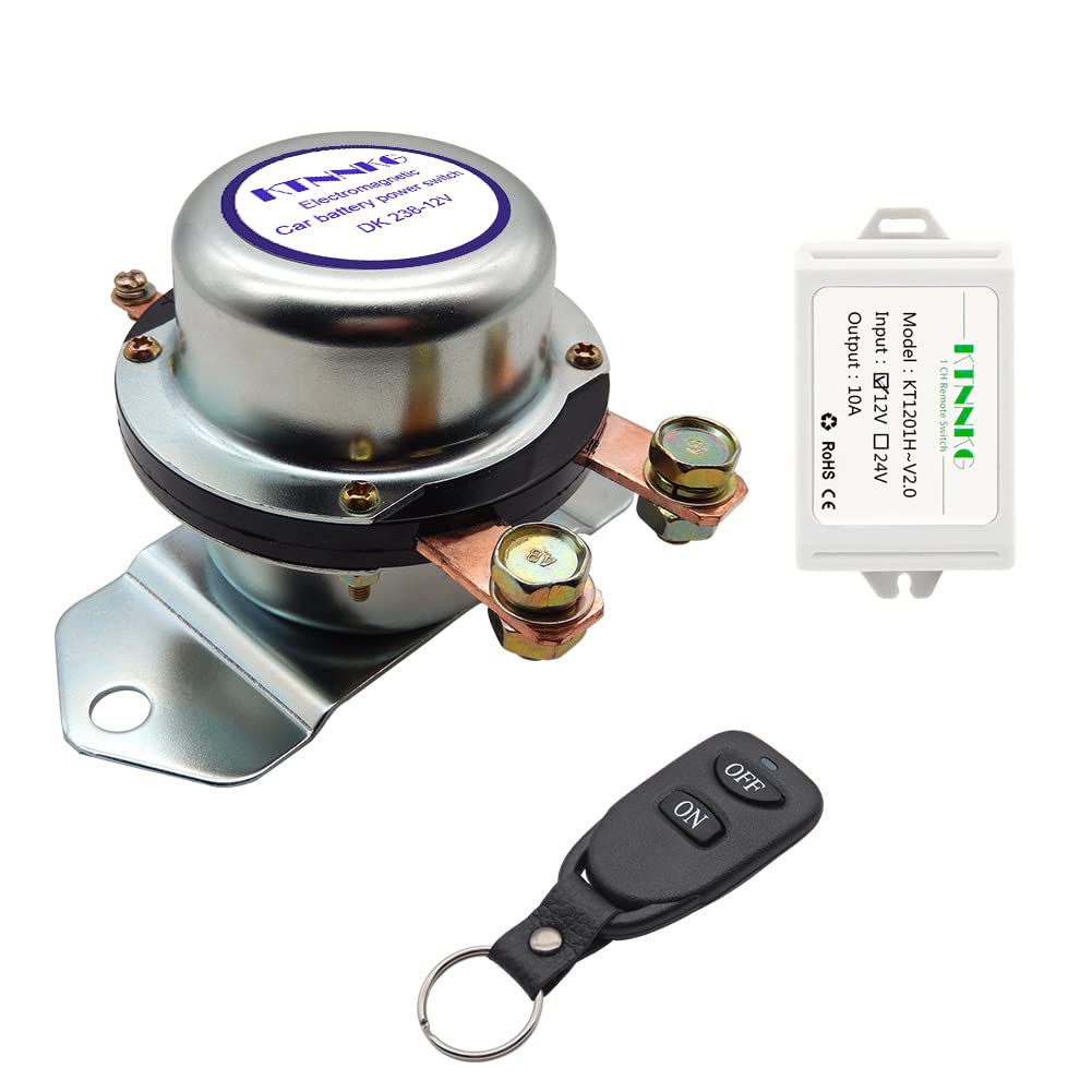 Remote Battery Disconnect Switch for Car, DC12V, 180A, Pack of 2 I535834