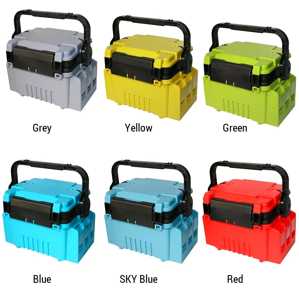 Fishing Tackle Box with Lures Hook Box Tools, Travel Fishing Case I961688
