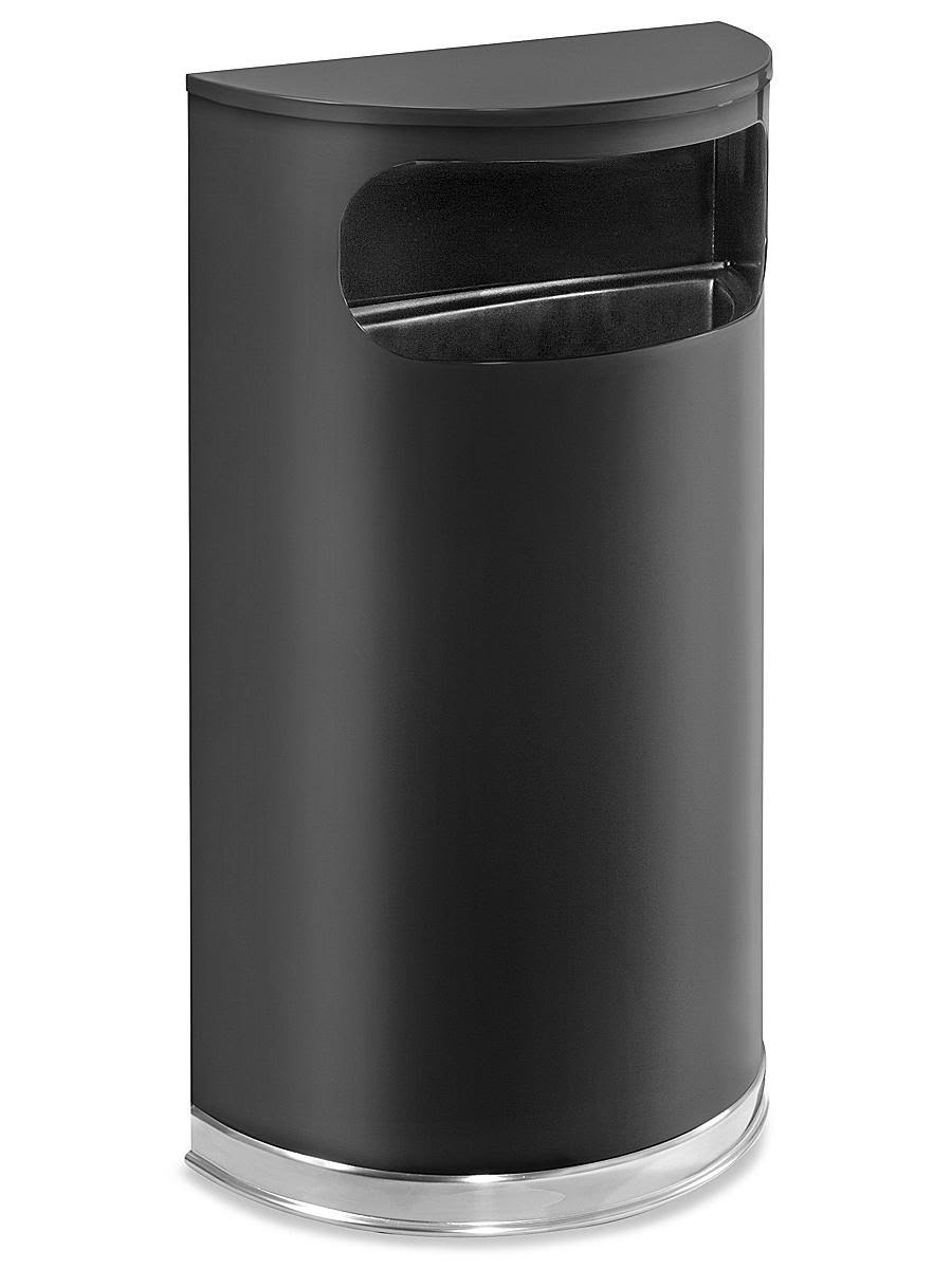Black Half-Round 9gal Receptacle B186276