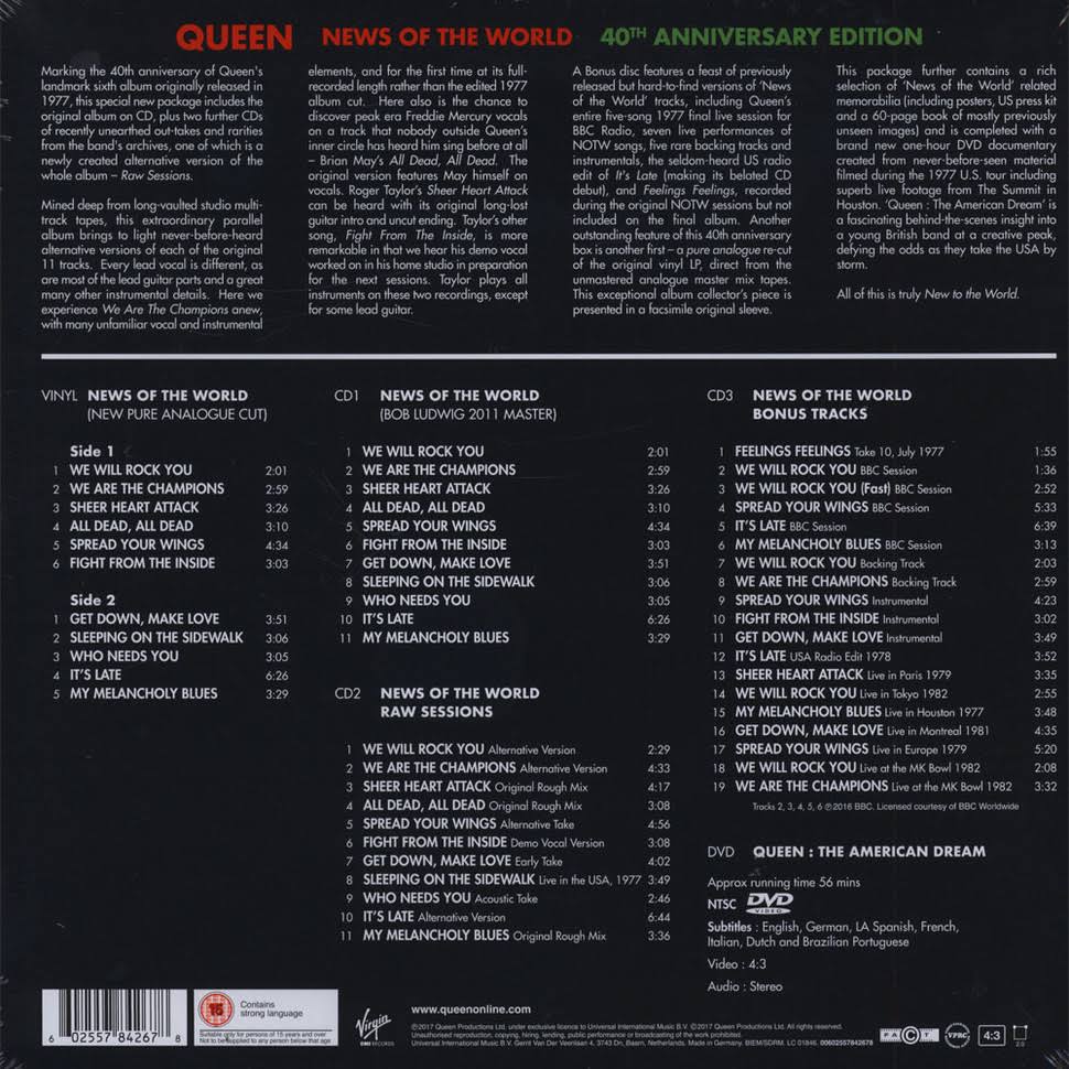 Queen News of The World 40th Anniversary Edition CD A350110
