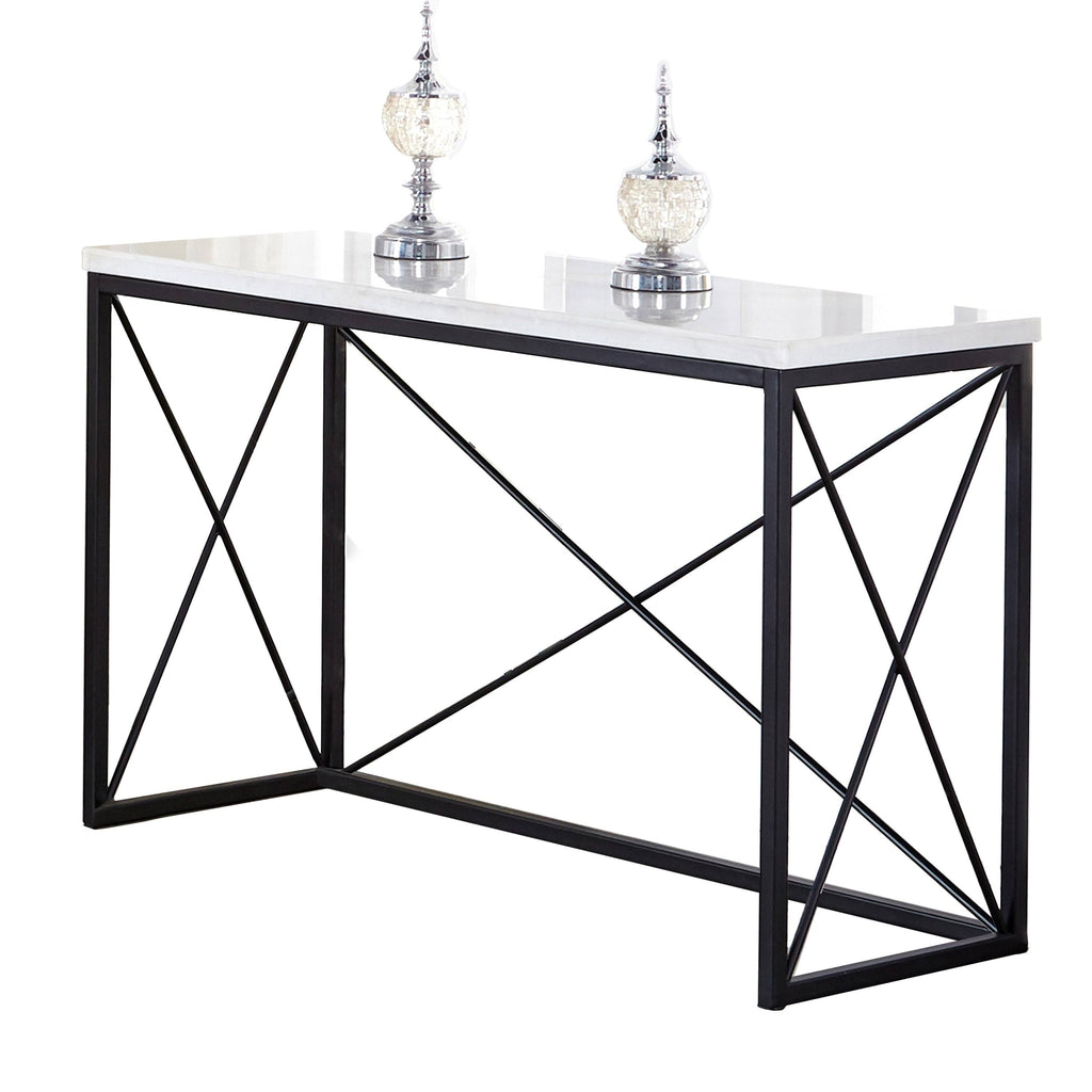 White Marble Sofa Table F86116