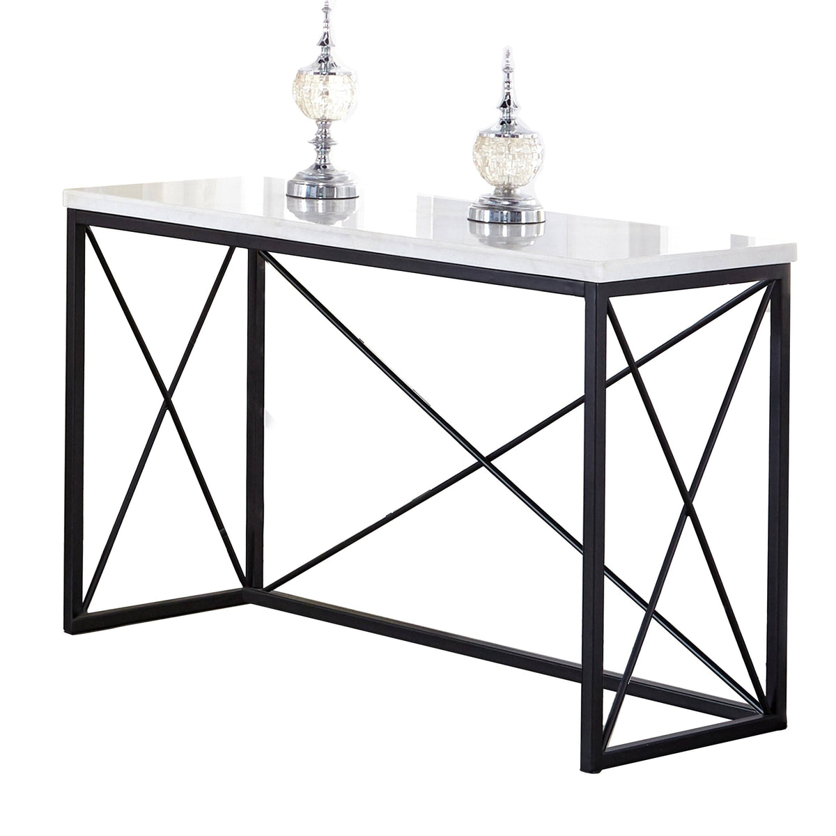 White Marble Sofa Table F86116