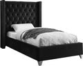 Black Velvet Twin Bed Y153330