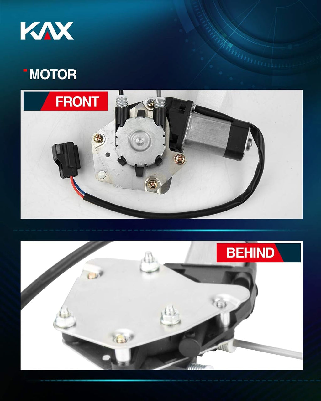 Power Window Regulator and Motor Assembly Front Right Passenger Side Compatible with Cherokee 1997-2001 Pack of 2 N733240