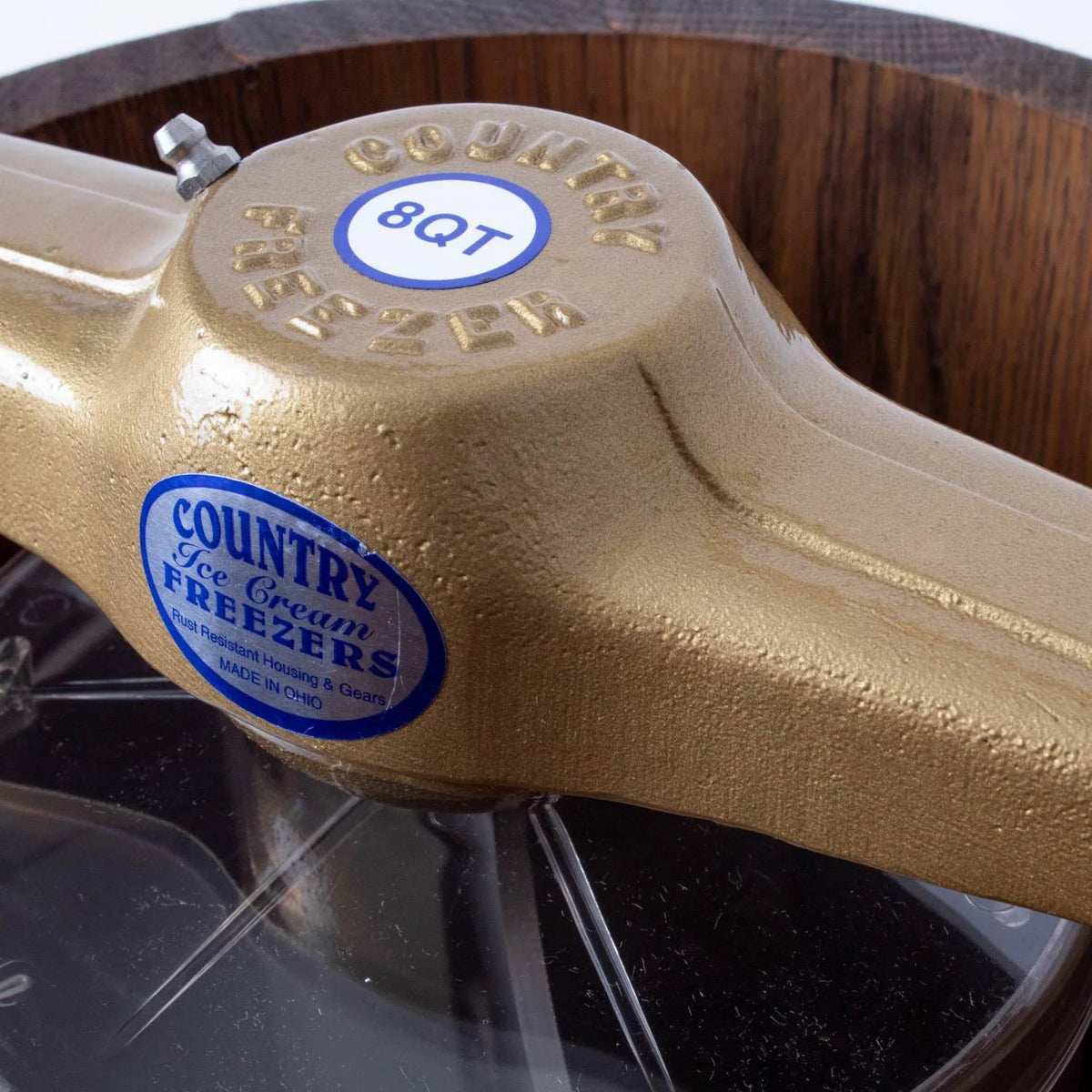 Manual Ice Cream Maker with Stainless Steel Can and Oak Tub, 8 Quart E911