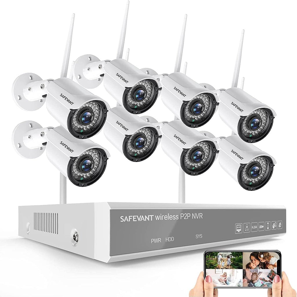 8 Channel 8PCS 2MP Wireless Home Security Camera System M741785