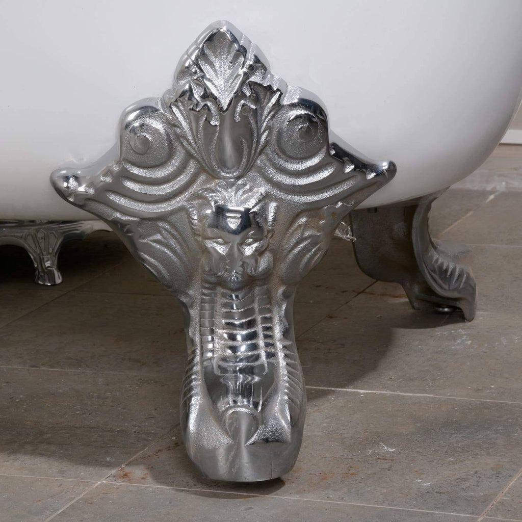 4 Pieces Cast Iron Tub Feet, Polished Chrome W888541