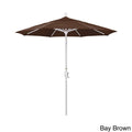 Matte White 7.5 ft Aluminum Push Tilt Market Umbrella P262