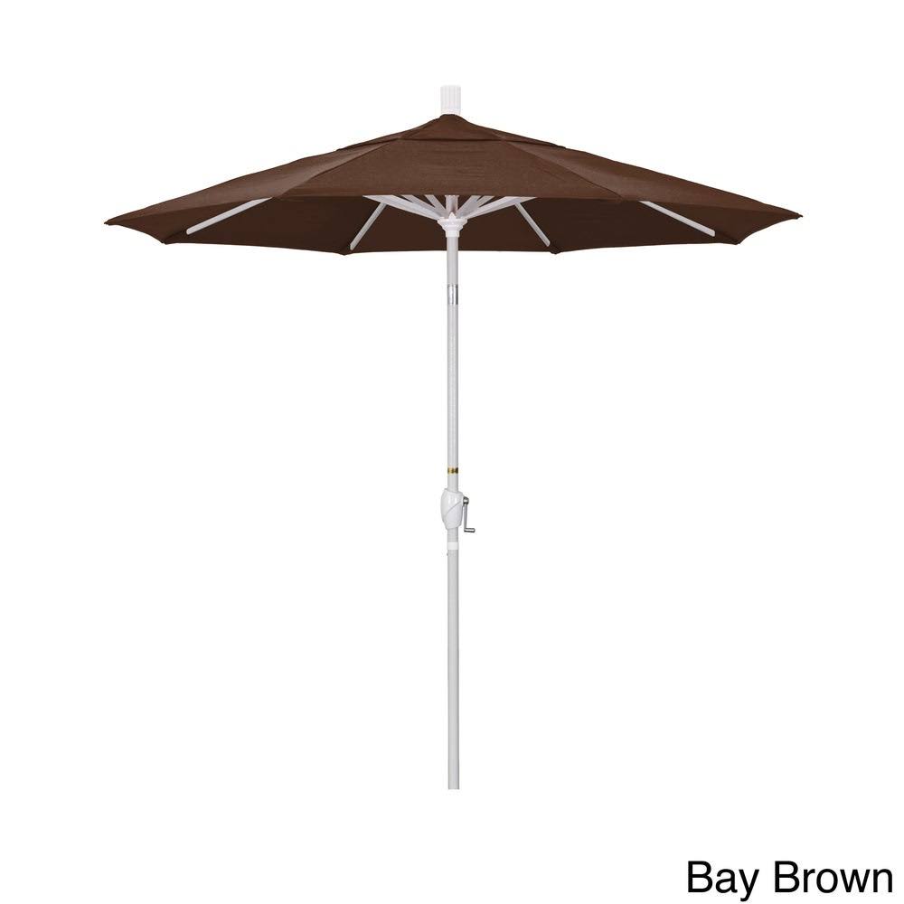 Matte White 7.5 ft Aluminum Push Tilt Market Umbrella P262