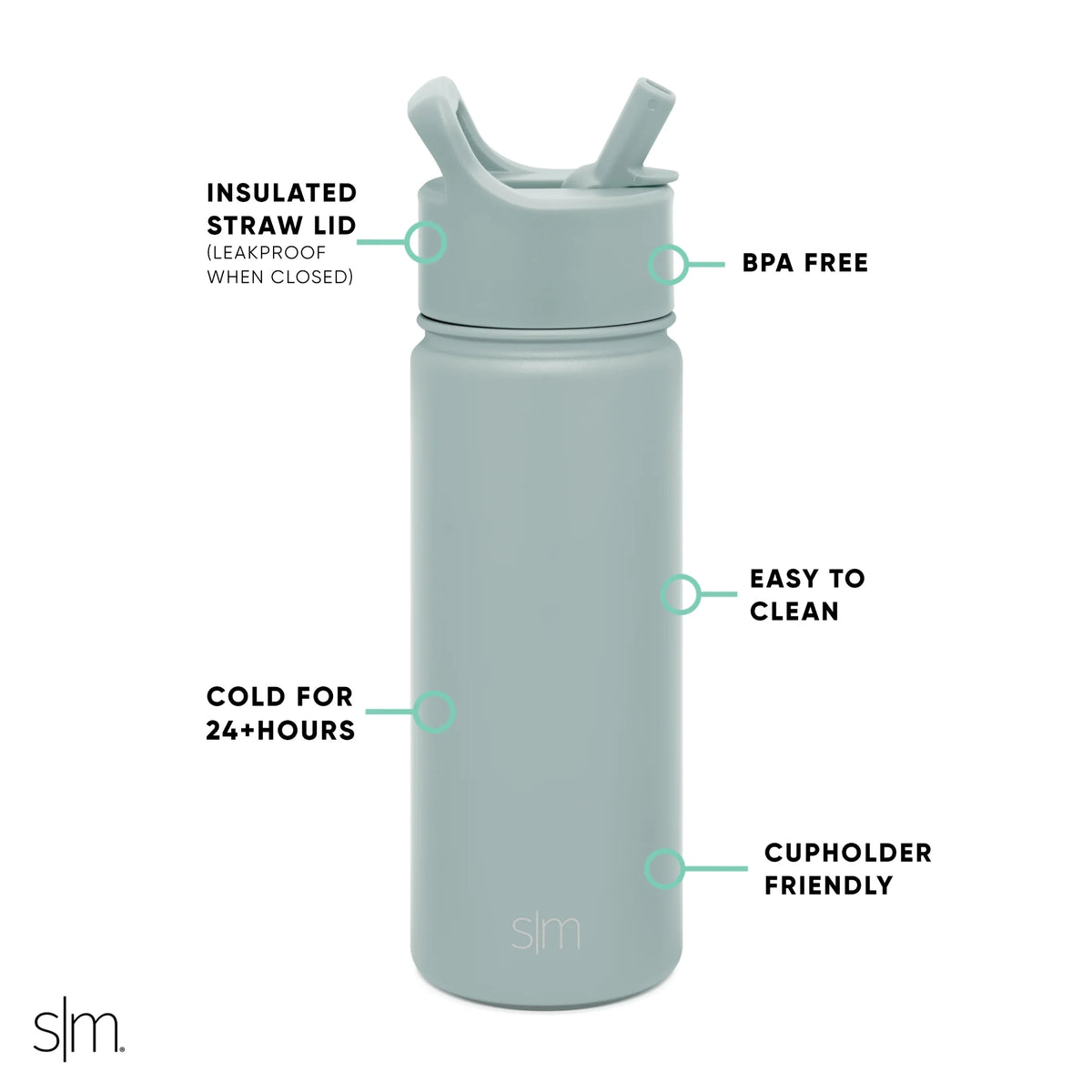18 fl oz Vacuum Insulated Stainless Steel Water Bottle C559514
