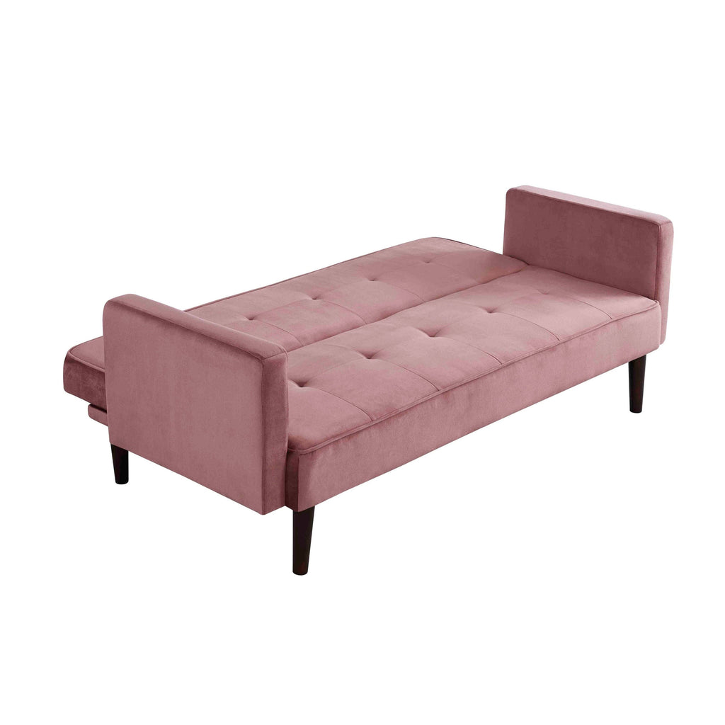 Black Tufted Velvet Sofa Bed H297161
