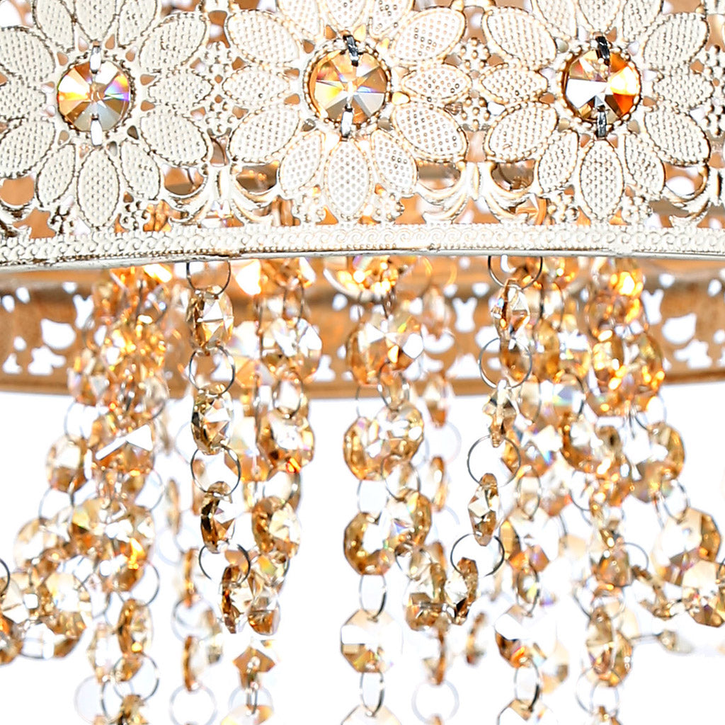 Crystal and Metal Hanging Lamp G869