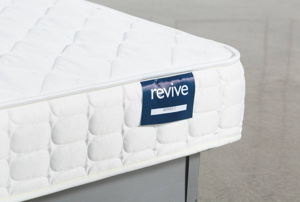 Queen Mattress Set with Low Profile Foundation White Fabric Q278