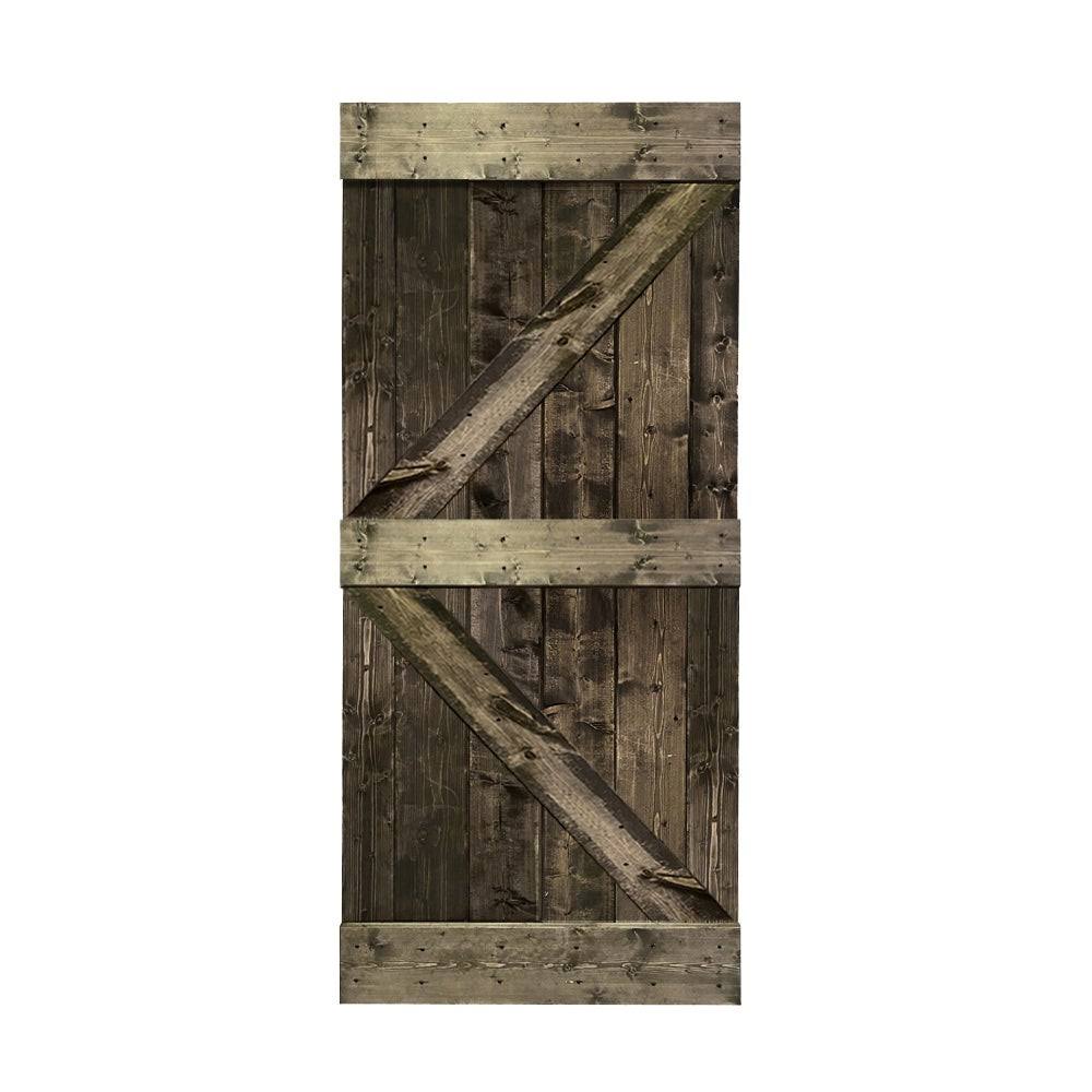 Solid Knotty Pine Wood Interior Sliding Barn Door Slab Q6413
